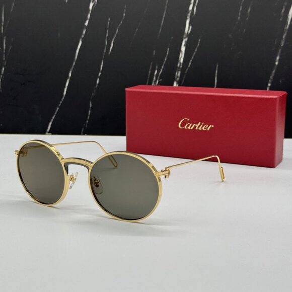 NEWCARTIER CT0274S 001 CARTIER GOLD/GREY TITANIUM WOMEN CARTIER SUNGLASSES